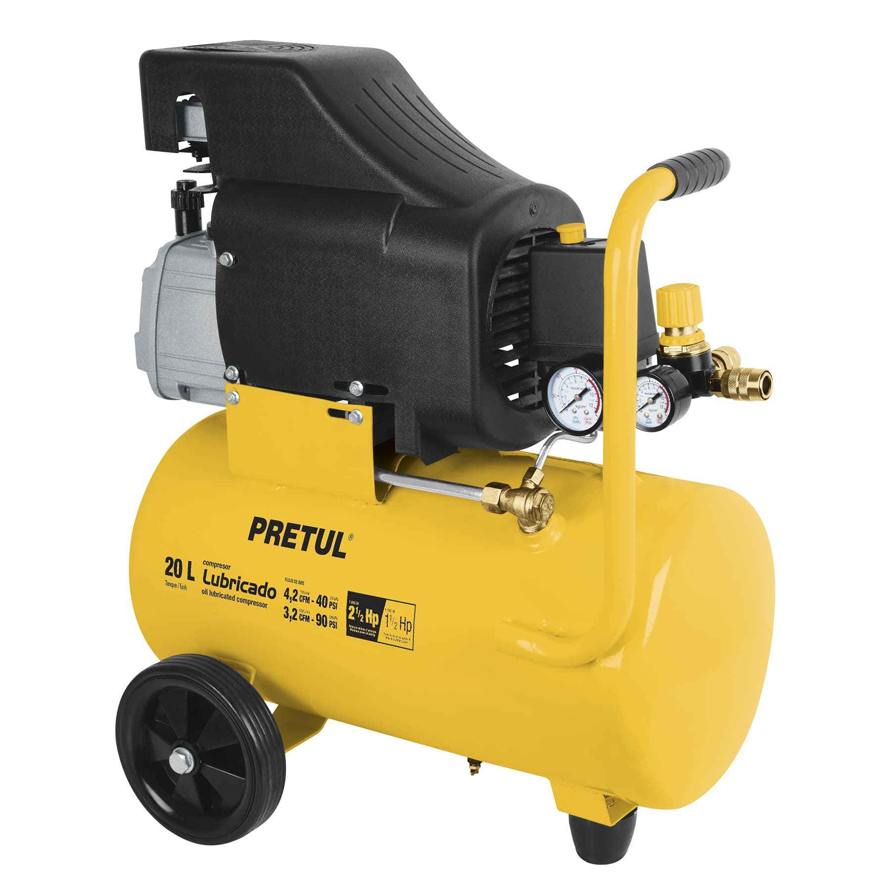 Compresoras de Aire Pretul 21680, 20 Litros Horizontal Truper Prosinfer