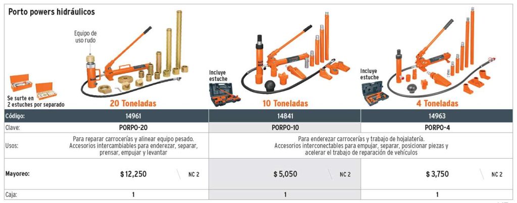 Expansor Hidráulico Truper 14841, 10 toneladas » Distribuidor Prosinfer