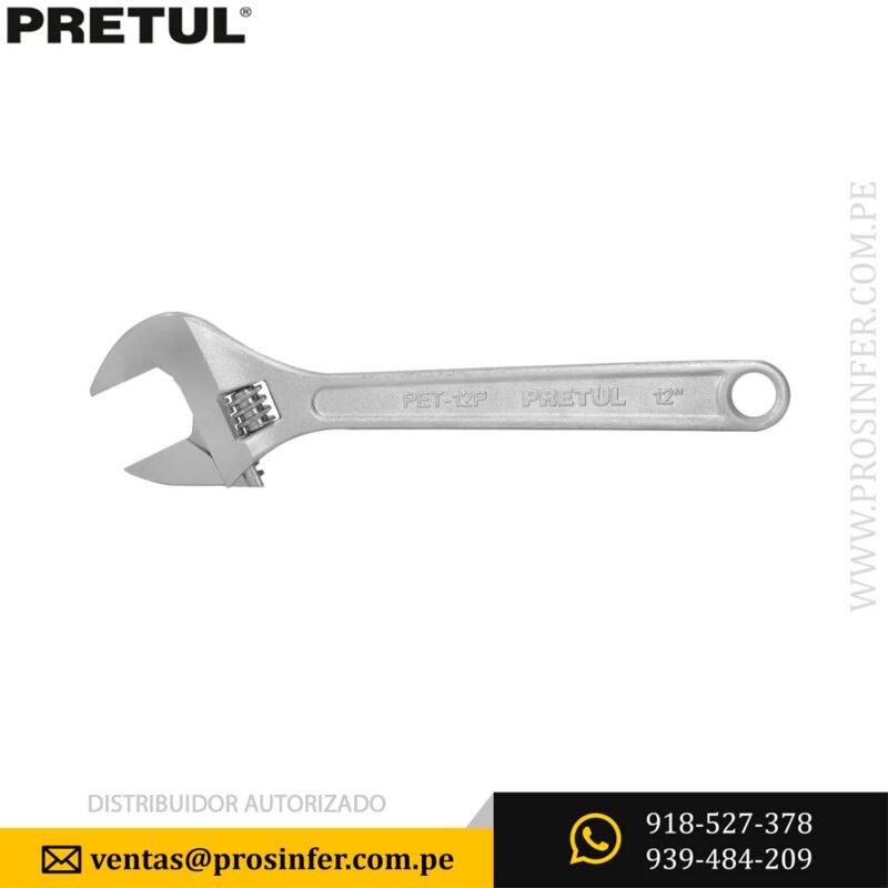 Llave Francesa 12" Pretul 21817 Cromada