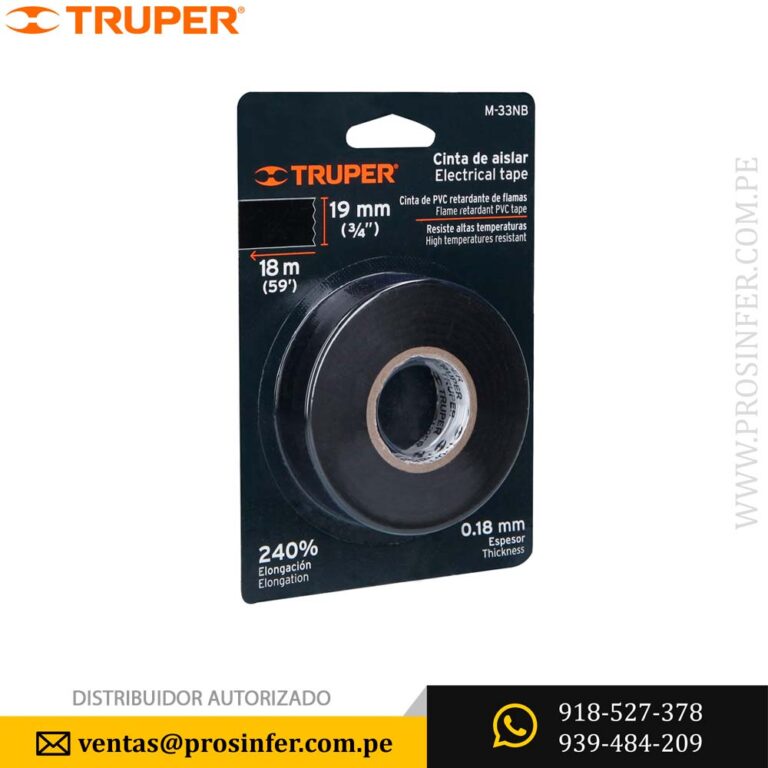 Cinta Aislante Truper 12499 Negra en Blister » Distribuidor Prosinfer